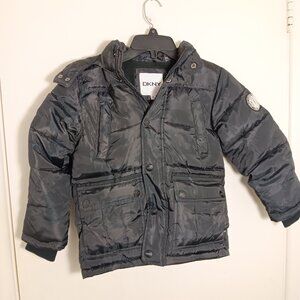 DKNY Kids came puffer jacket hooded  fleece lined  size  5/6 xs